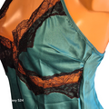 One Piece Cami in Emerald Green/black In A Size S - 8/10 Adjustable