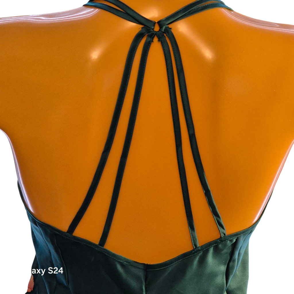 One Piece Cami in Emerald Green/black In A Size S - 8/10 Adjustable