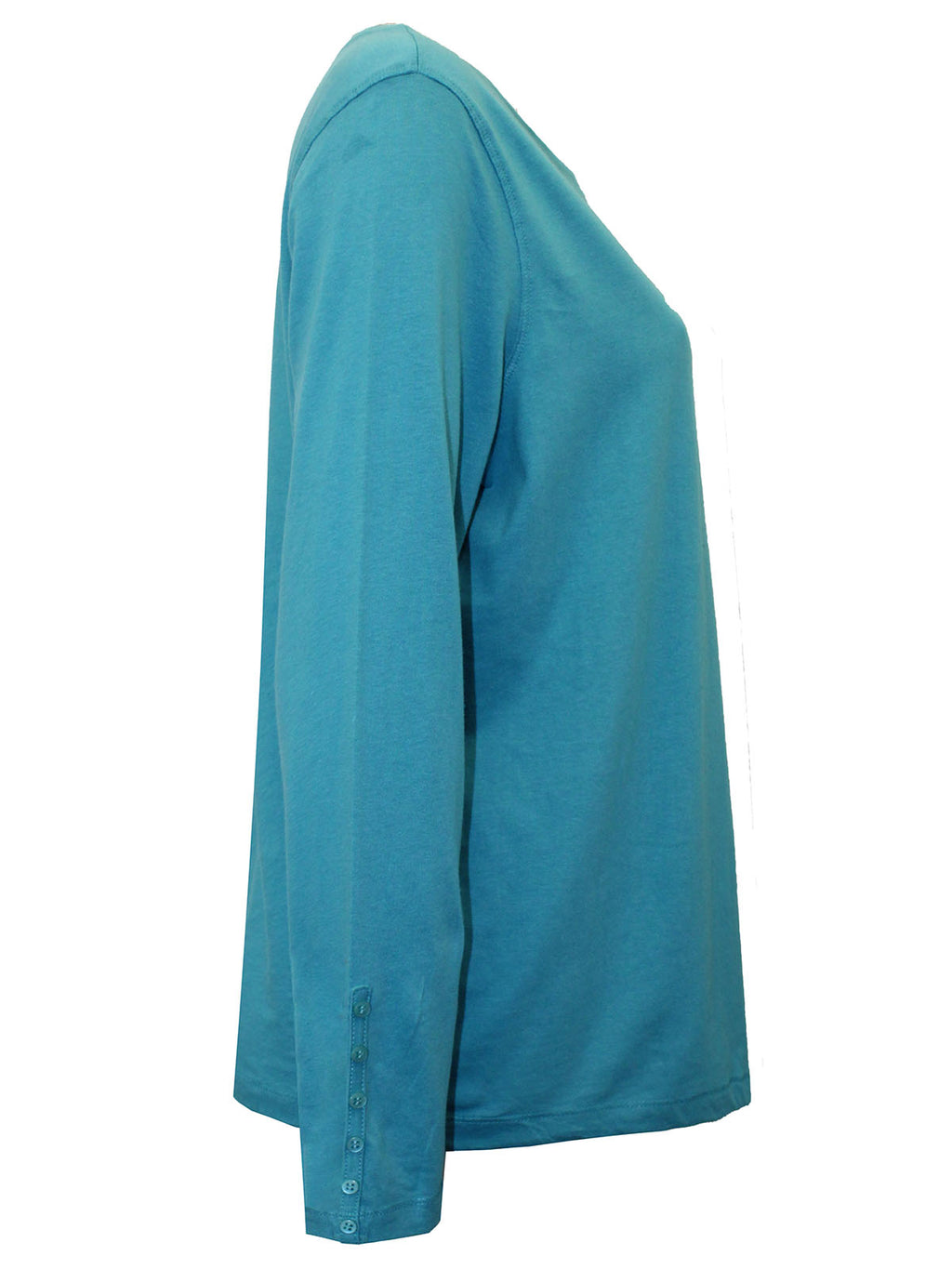 Ladies pure cotton long sleeve button detail Top Plus size 14 16 18 24 26 length 26"